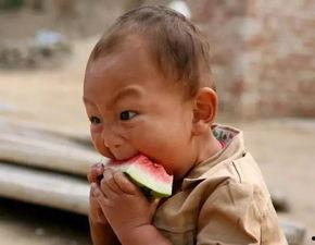 认真吃瓜的宝宝,认真吃瓜宝宝的瓜界奇观